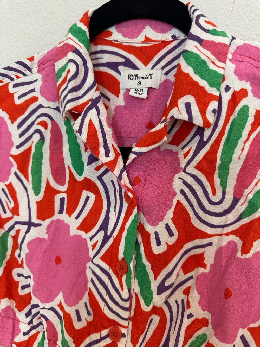 Diane Von Furstenberg for Target Pink Floral Girls Floral Groove Jumpsuit Med. 8 - Picture 2 of 5